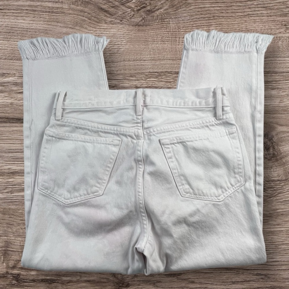 Frame Denim Le Stevie Crop Shredded Raw Hem Jeans Sz: 24 - Picture 4 of 14
